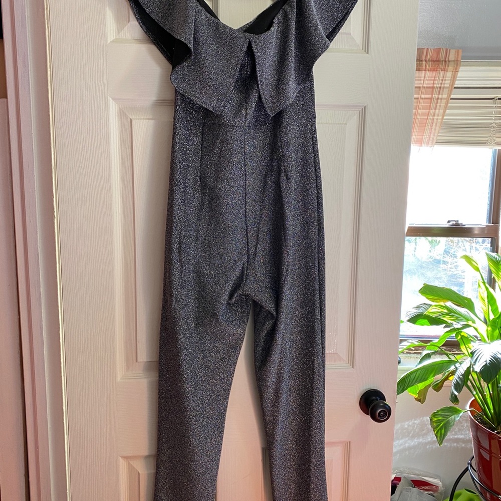 Silver and metallic one piece jumper